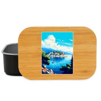 Vis Island Croatia Vintage Travel Poster Souvenir - Lunch Box - black - Front