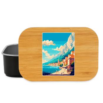 Makarska Kroatien Vintage Reiseplakat Souvenir - Lunch Box - Schwarz - Vorne