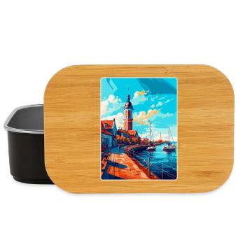 Ustka Poland Vintage Travel Poster WPA Souvenir - Lunch Box - black - Front
