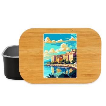 Cannes France Vintage Travel Poster WPA Souvenir - Lunch Box - black - Front