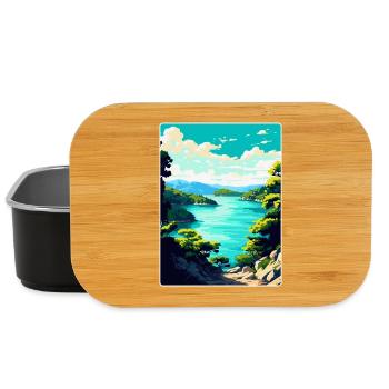 Mljet Kroatien Vintage Reiseposter WPA Souvenir - Lunch Box - Schwarz - Vorne