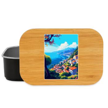 Funchal Portugal Vintage Reiseplakat Souvenir - Lunch Box - Schwarz - Vorne