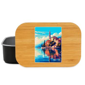 Lovran Kroatien Vintage Reiseplakat Souvenir WPA - Lunch Box - Schwarz - Vorne