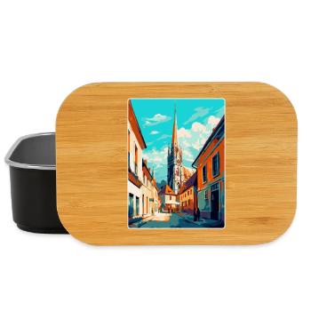 Osijek Kroatien Vintage Reiseplakat Souvenir WPA - Lunch Box - Schwarz - Vorne