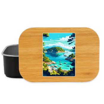 Mljet Nationalpark Kroatien Vintage Reiseplakat - Lunch Box - Schwarz - Vorne