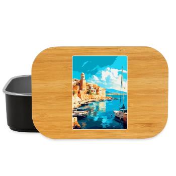 Héraklion Grèce Affiche de voyage vintage souvenir - Boîte à goûter - noir - Devant