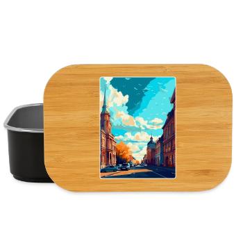 Lodz Pologne Affiche de voyage vintage WPA Art Souvenir - Boîte à goûter - noir - Devant