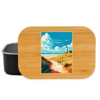 Insel Sylt Deutschland Vintage Reiseplakat Souvenir - Lunch Box - Schwarz - Vorne