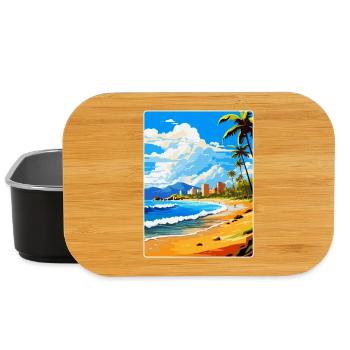 Playa De Las Americas Spanien Vintage Reiseplakat - Lunch Box - Schwarz - Vorne