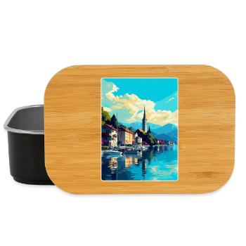 Bregenz Österreich Vintage Reiseplakat Souvenir WPA - Lunch Box - Schwarz - Vorne