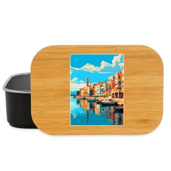 Rethymno Griechenland Vintage Reiseplakat Souvenir WPA - Lunch Box - Schwarz - Vorne