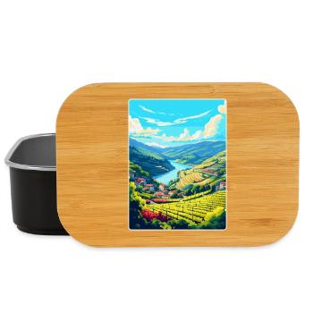 Douro-Tal Portugal Vintage Reiseposter WPA - Lunch Box - Schwarz - Vorne