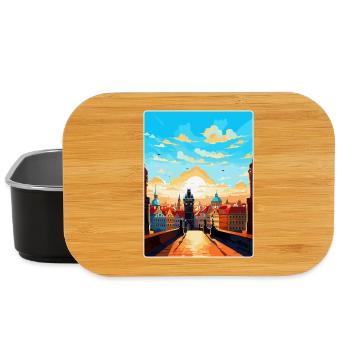 Prague Czech Republic Vintage Travel Poster WPA - Lunch Box - black - Front