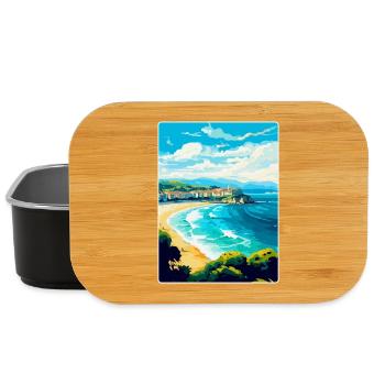 San Sebastian Spanien Vintage Reiseplakat Souvenir - Lunch Box - Schwarz - Vorne