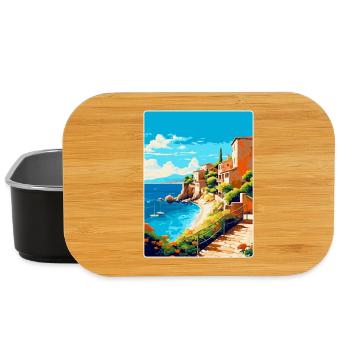 Costa Brava Spanien Vintage Reiseplakat Souvenir - Lunch Box - Schwarz - Vorne