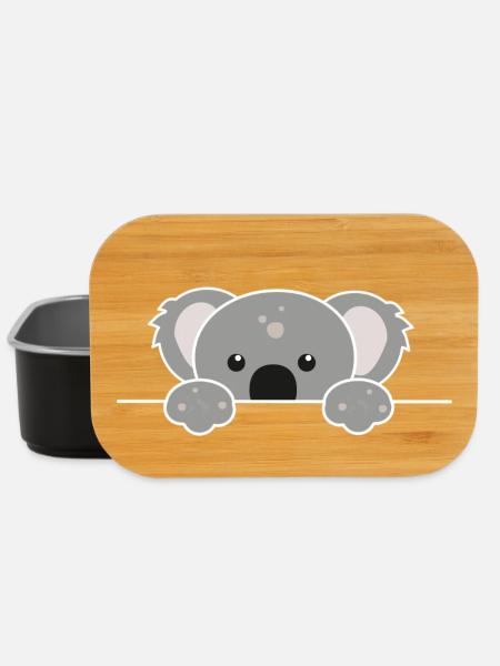 Lustiger Koala lugte heraus - Lunch Box - Schwarz