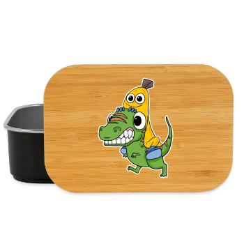 Mauvais dinosaure et jolie banane - Boîte à goûter - noir - Devant