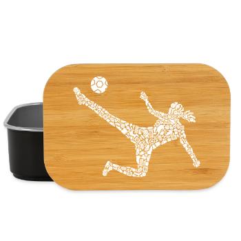 Fußball Spielerin Mädchen Frauen Fußballspielerin - Lunch Box - Schwarz - Vorne
