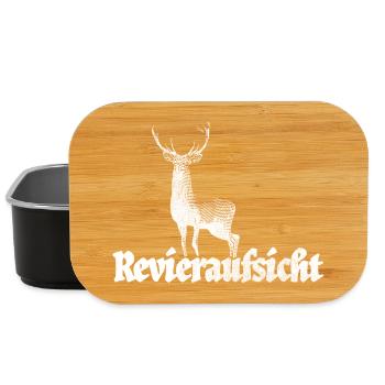 Revieraufsicht – Hirsch, Rotwild & Jagdrevier - Lunch Box - Schwarz - Vorne