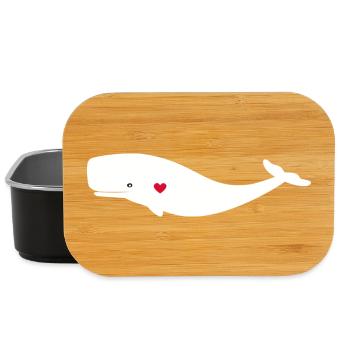 Wal weiss - Lunch Box - Schwarz - Vorne