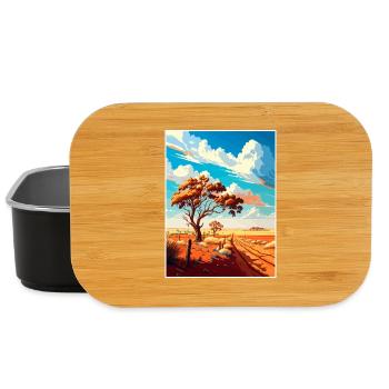 Outback Au Australien Vintage Reiseposter WPA Kunst - Lunch Box - Schwarz - Vorne