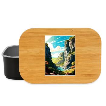 Cheddar Gorge England Vintage Reiseposter WPA - Lunch Box - Schwarz - Vorne