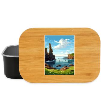 Duncansby Stacks Schottland Vintage-Reiseposter - Lunch Box - Schwarz - Vorne