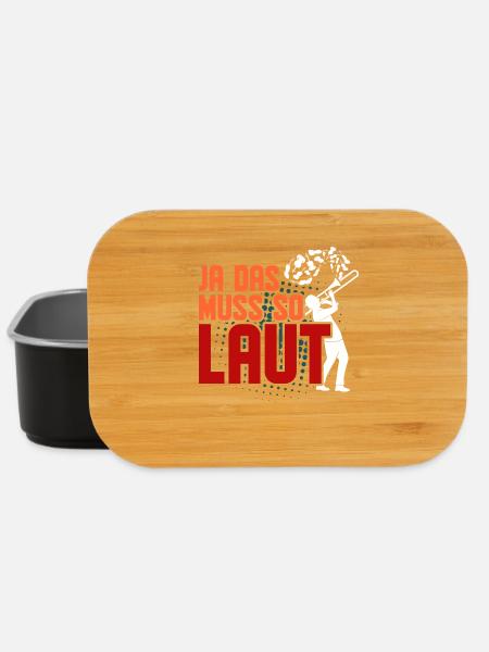Ja Das Muss So Laut Posaune Spruch Lustig Posaunis - Lunch Box - Schwarz