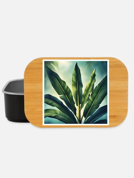 Bananenblatt 1 - Lunch Box - Schwarz