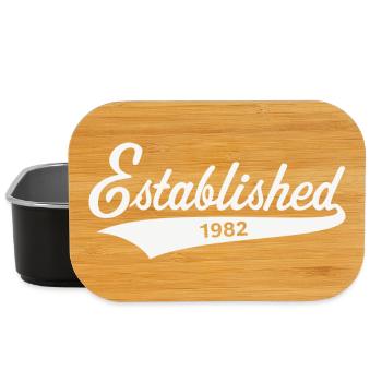 Established 1982 (Geburtsjahr, Geburtstag / White) - Lunch Box - Schwarz - Vorne