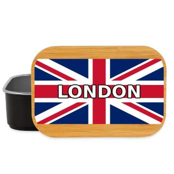 London-UnionJack-33cm - Lunch Box - Schwarz - Vorne