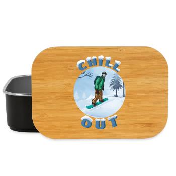 Snowboarder Chill Circle - Lunch Box - Schwarz - Vorne