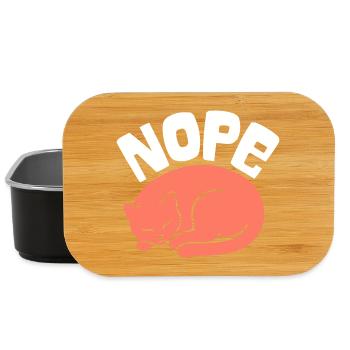 Schlafende Katze – Nope - Lunch Box - Schwarz - Vorne