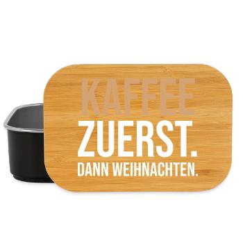 Kaffee zuerst. Dann Weihnachten. - Lunch Box - Schwarz - Vorne