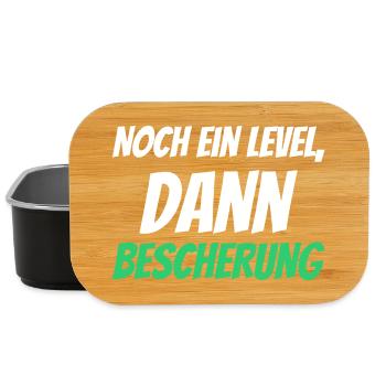 Noch ein Level, dann Bescherung - Lunch Box - Schwarz - Vorne