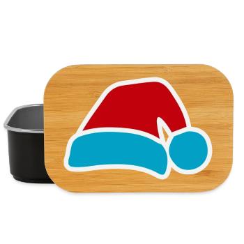 Weihnachtsmann-Pop-Hut Blau-Rot - Lunch Box - Schwarz - Vorne