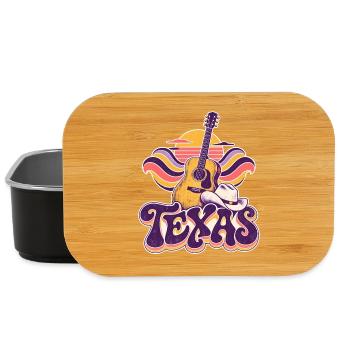 Texas Sunset Gitarre Retro - Lunch Box - Schwarz - Vorne