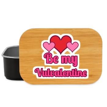 Be my Vulvalentine Valentinstag Sticker - Lunch Box - Schwarz - Vorne