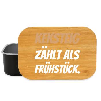 Keksteig zählt als Frühstück. - Lunch Box - Schwarz - Vorne