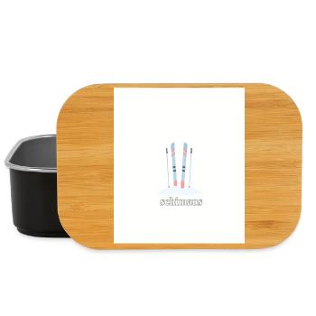 Schimaus Wintersport Skizze - Lunch Box - Schwarz - Vorne