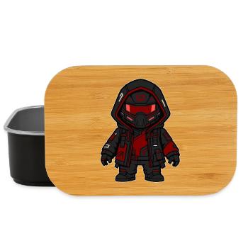 Cyberpunk Ninja – Zukünftiges Shinobi-Kunstspielzeug - Lunch Box - Schwarz - Vorne