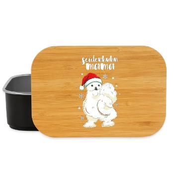 Seidenhuhn Mama Huhn Hühnerhalterin Weihnachten - Lunch Box - Schwarz - Vorne