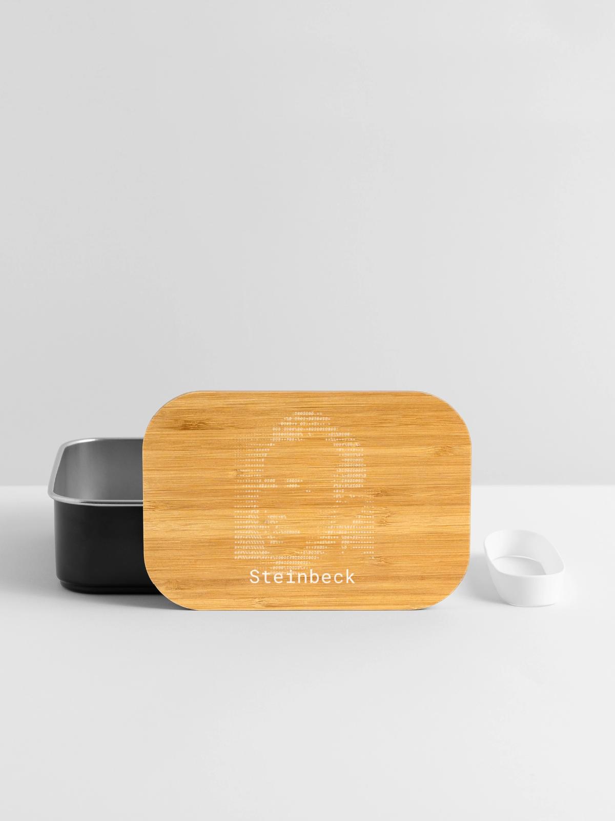 Steinbeck ASCII-Porträt - Lunch Box - Schwarz - Vorne