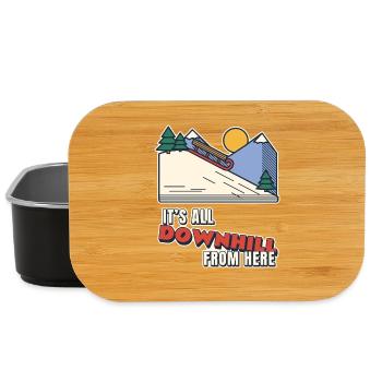 Ab hier geht es nur noch bergab - Lunch Box - Schwarz - Vorne