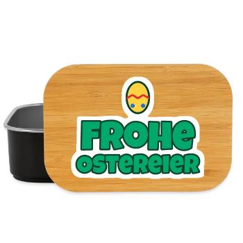 Frohe Ostereier Oster Sticker - Lunch Box - Schwarz - Vorne