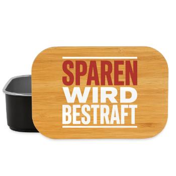 Sparen wird bestraft Steuer Spruch Statement - Lunch Box - Schwarz - Vorne