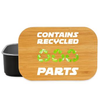 Contains Recycled Parts Organspende Transplantat - Lunch Box - Schwarz - Vorne