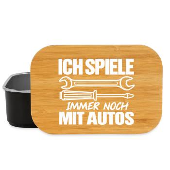 Ich spiele immer noch mit Autos - Lunch Box - Schwarz - Vorne