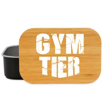 Gymtier Bodybuilding Gym Fitness Tier Rückenmotiv - Lunch Box - Schwarz - Vorne