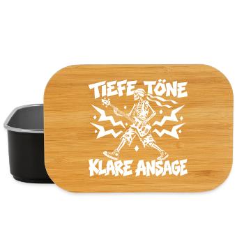Bassist Skelett Motiv - Lunch Box - Schwarz - Vorne